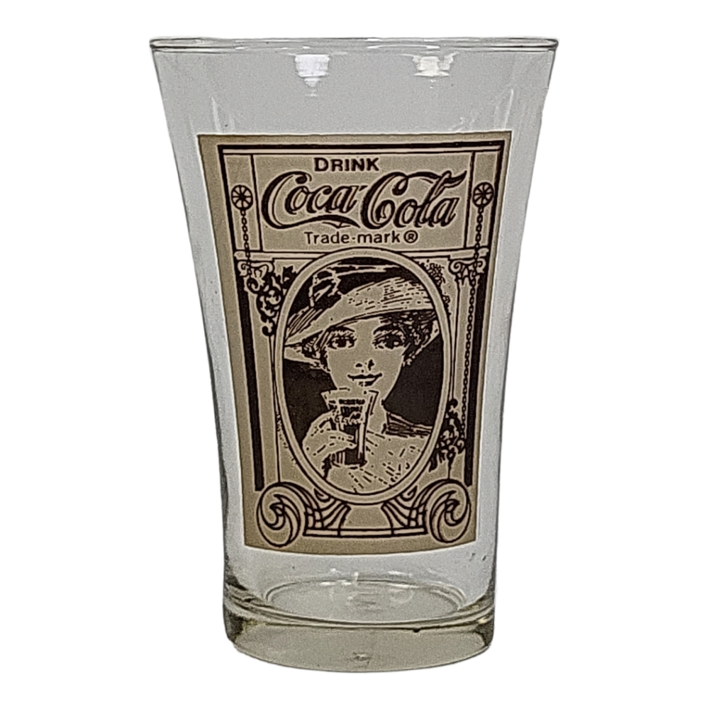 🪷3/$20🪷 EUC Vintage  Coke Coca Cola Flair Glass Victorian Lady 16oz No Cracks